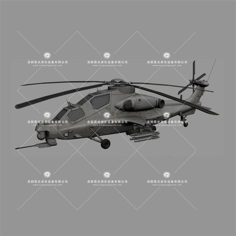 细水乡武装直升机3D模型